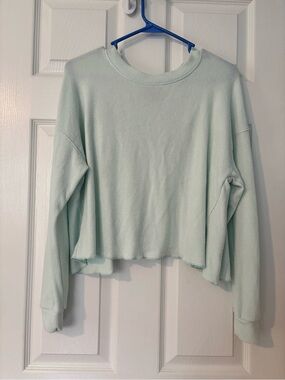 Angie Mint Green Ribbed Knit Top